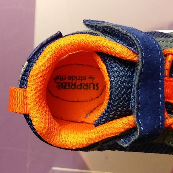 Amputee Baby Boys' Surprize by Stride Rite® Ari LEFT Sneaker - Navy Size 3T - Picture 6 of 6